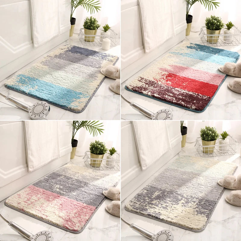 Bath Mat Plush Absorbent Non-Slip Machine-Washable