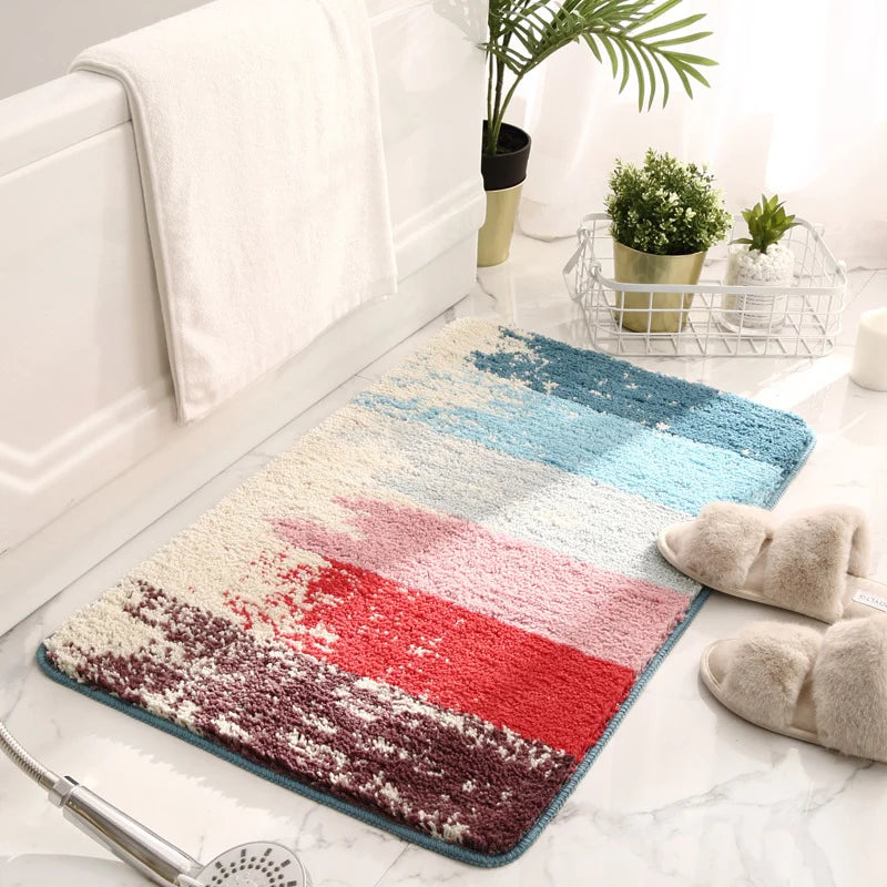 Bath Mat Plush Absorbent Non-Slip Machine-Washable
