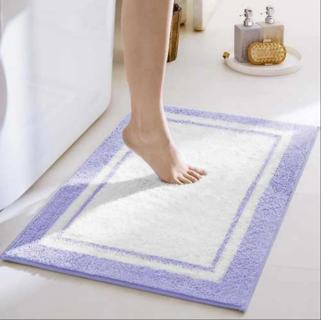 Bath Mat Plush Absorbent Non-Slip Machine-Washable