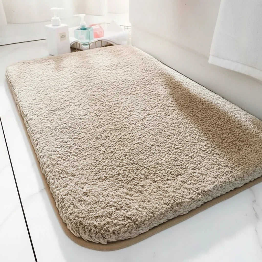 Bath Mat Plush Microfiber Absorbent Non-Slip Backing