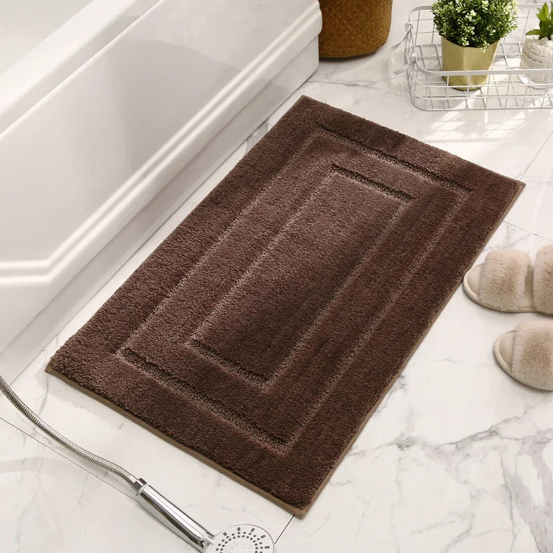 Bath Mat Plush Microfiber Absorbent Non-Slip Machine Washable