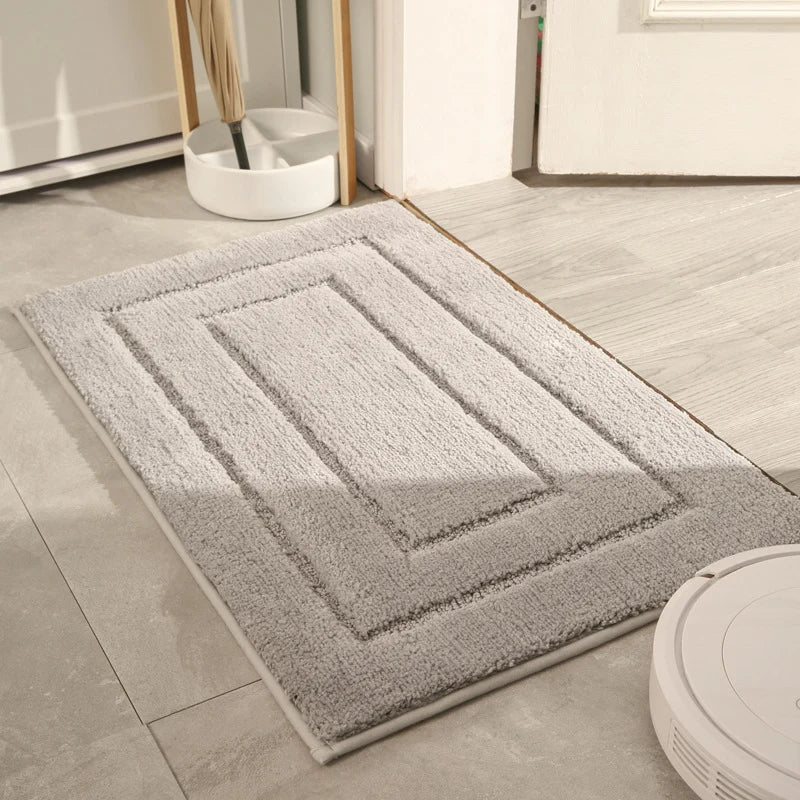 Bath Mat Plush Microfiber Absorbent Non-Slip Machine Washable
