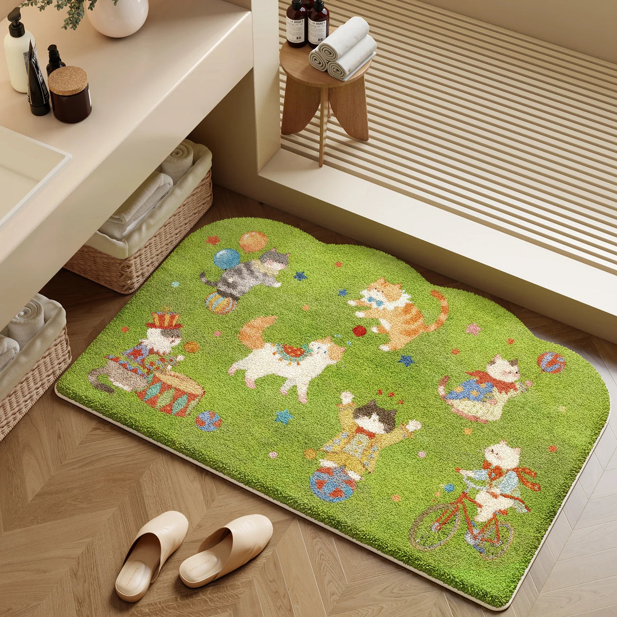 Bath Mat Plush Non-Slip Machine Washable