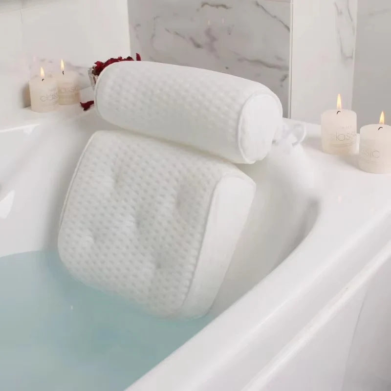 Bath Pillow Quick-Dry Mesh Suction Cups