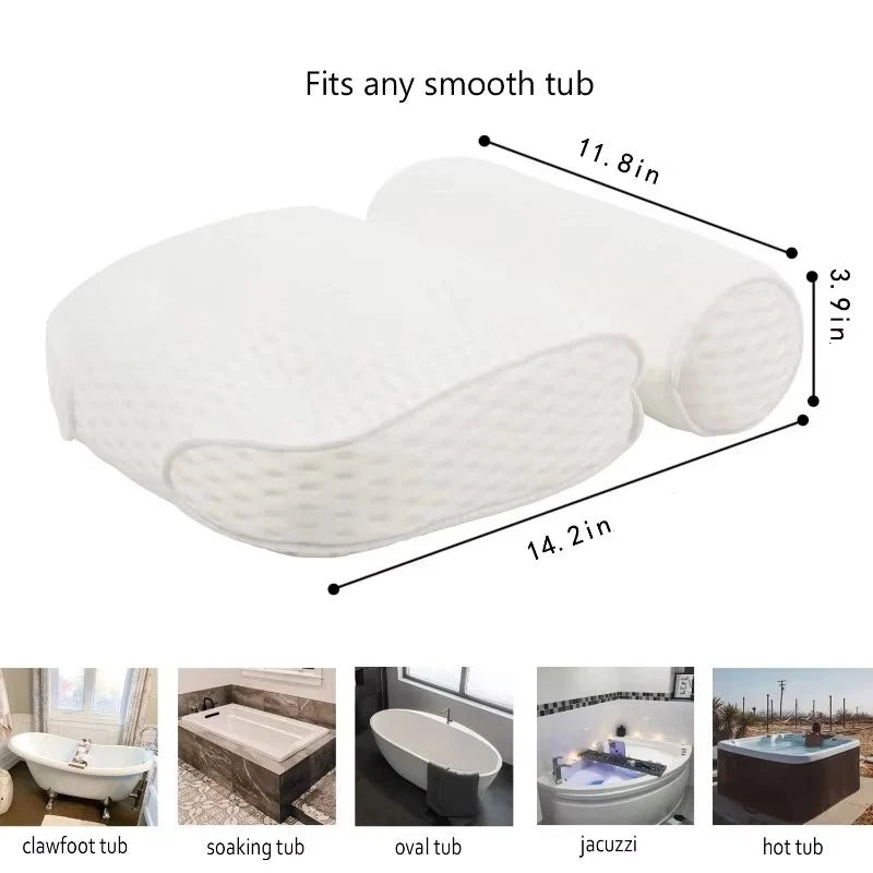 Bath Pillow Quick-Dry Mesh Suction Cups