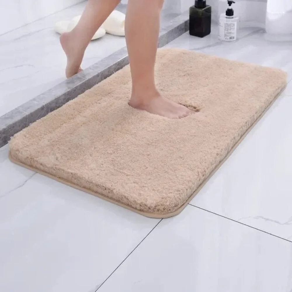 Bath Rug Plush Microfiber Absorbent Non-Slip Backing