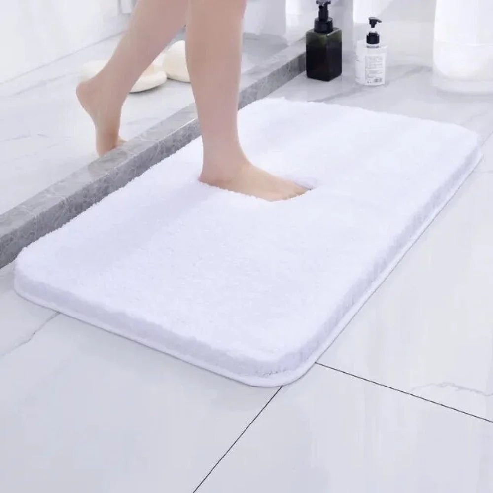 Bath Rug Plush Microfiber Absorbent Non-Slip Backing