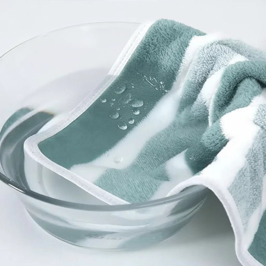 Bath Towel Set Microfiber Quick-Drying 8-Piece Striped Set