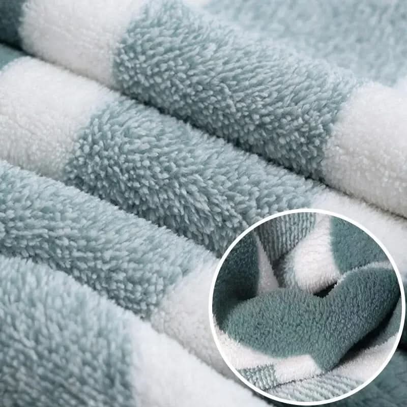 Bath Towel Set Microfiber Quick-Drying 8-Piece Striped Set