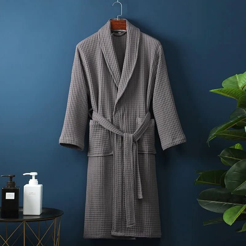 Bathrobe Waffle Texture Lightweight & Absorbent