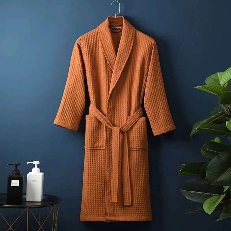 Bathrobe Waffle Texture Lightweight & Absorbent