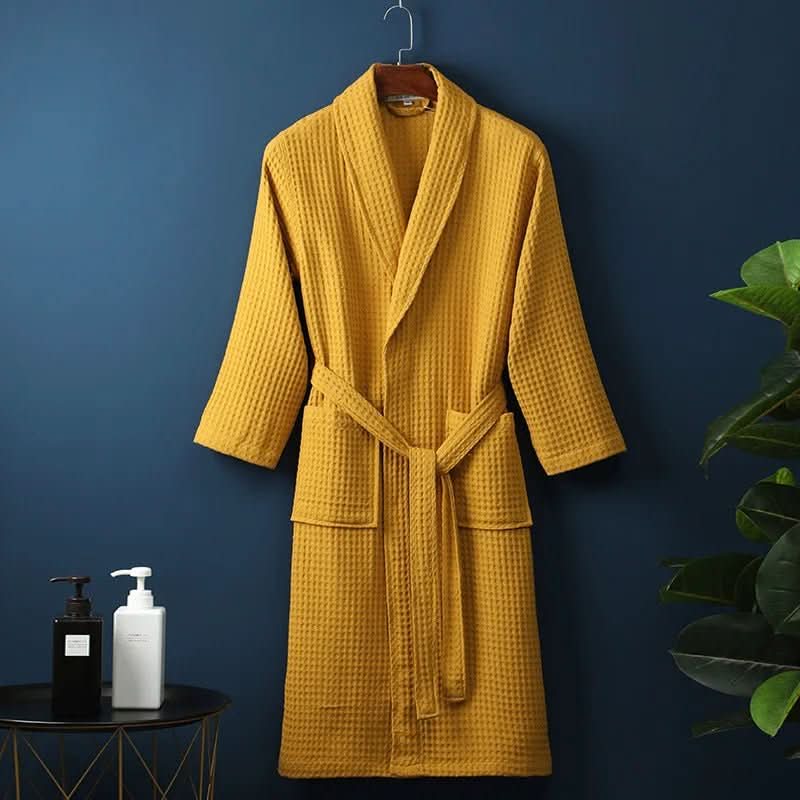 Bathrobe Waffle Texture Lightweight & Absorbent