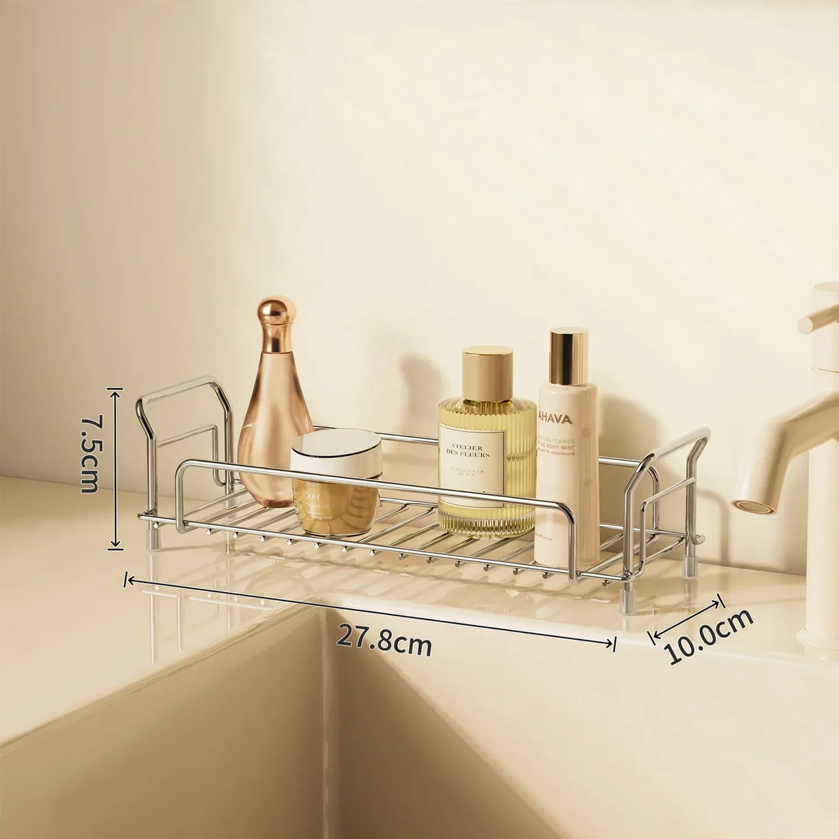 Bathroom Countertop Shelf 304 Stainless Steel Rust-Resistant Freestanding