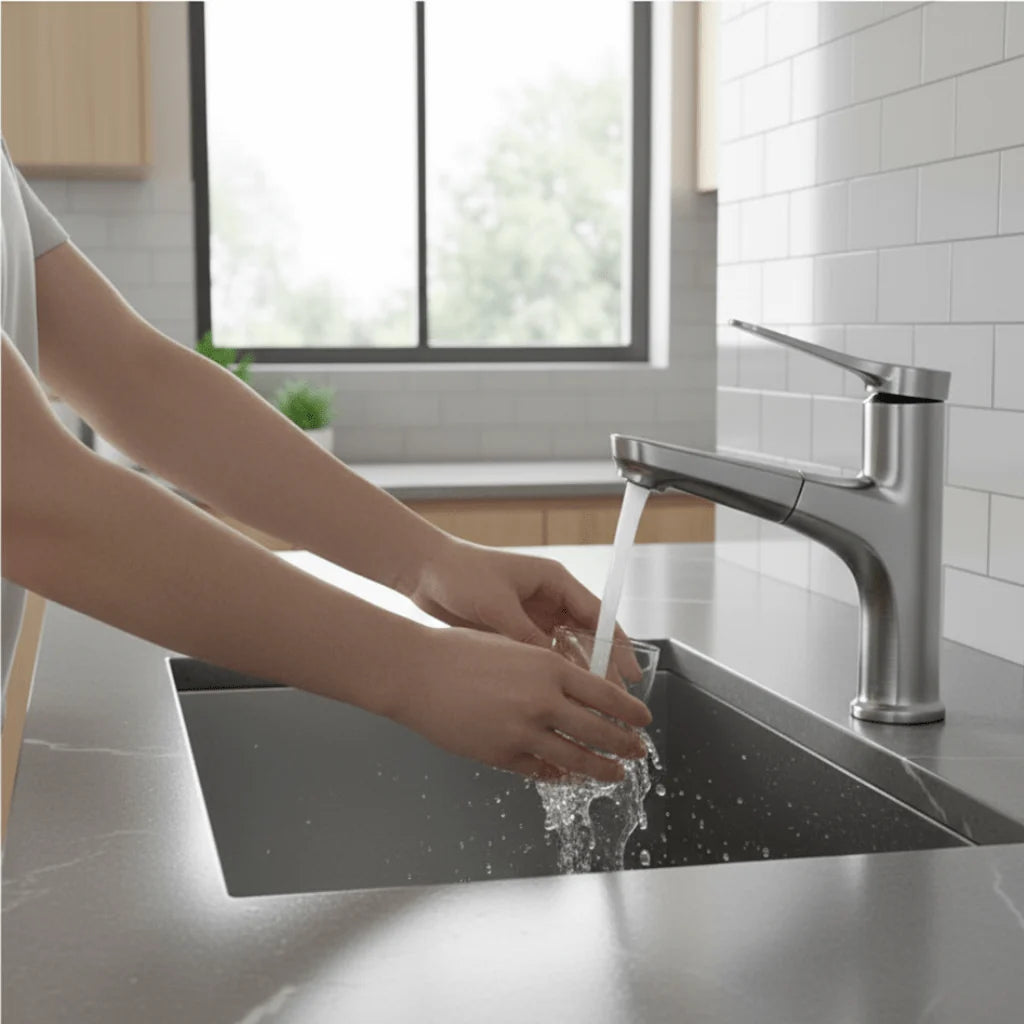 Bathroom Faucet Copper Pull-Out Hose Corrosion-Resistant