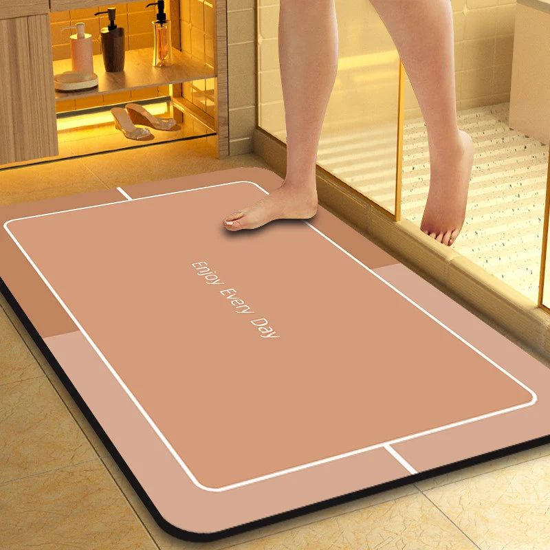 Bathroom Mat Cushioned Non-Slip Waterproof Surface