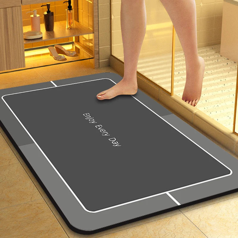 Bathroom Mat Cushioned Non-Slip Waterproof Surface