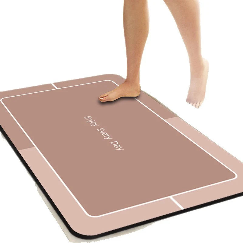 Bathroom Mat Cushioned Non-Slip Waterproof Surface