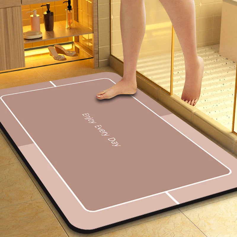 Bathroom Mat Cushioned Non-Slip Waterproof Surface