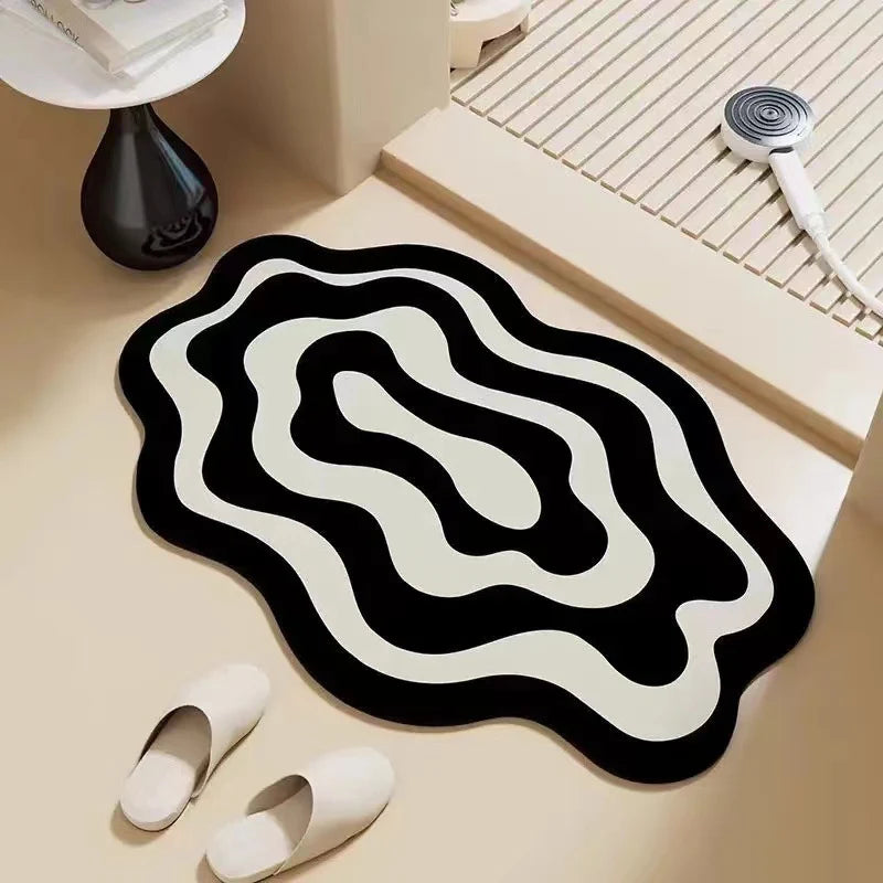 Bathroom Mat Plush Non-Slip Machine Washable