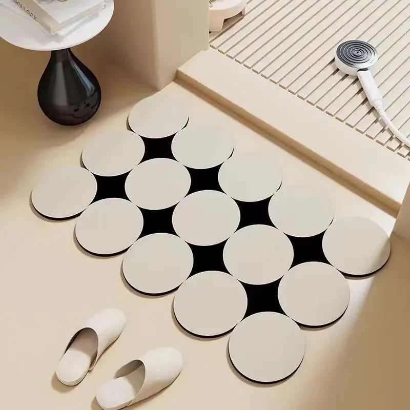 Bathroom Mat Plush Non-Slip Machine Washable