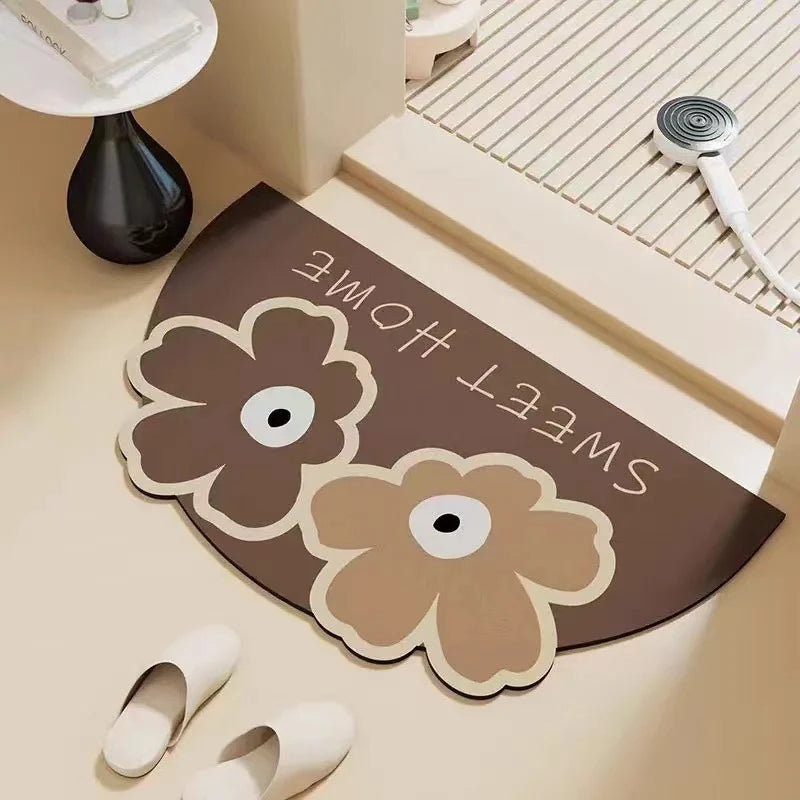Bathroom Mat Plush Non-Slip Machine Washable