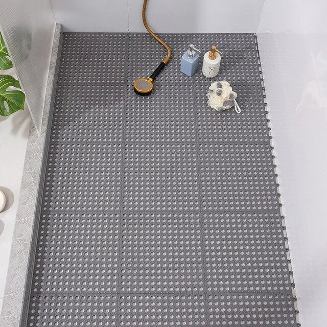 Bathroom Mats Non-Slip Fast-Draining Set of 4