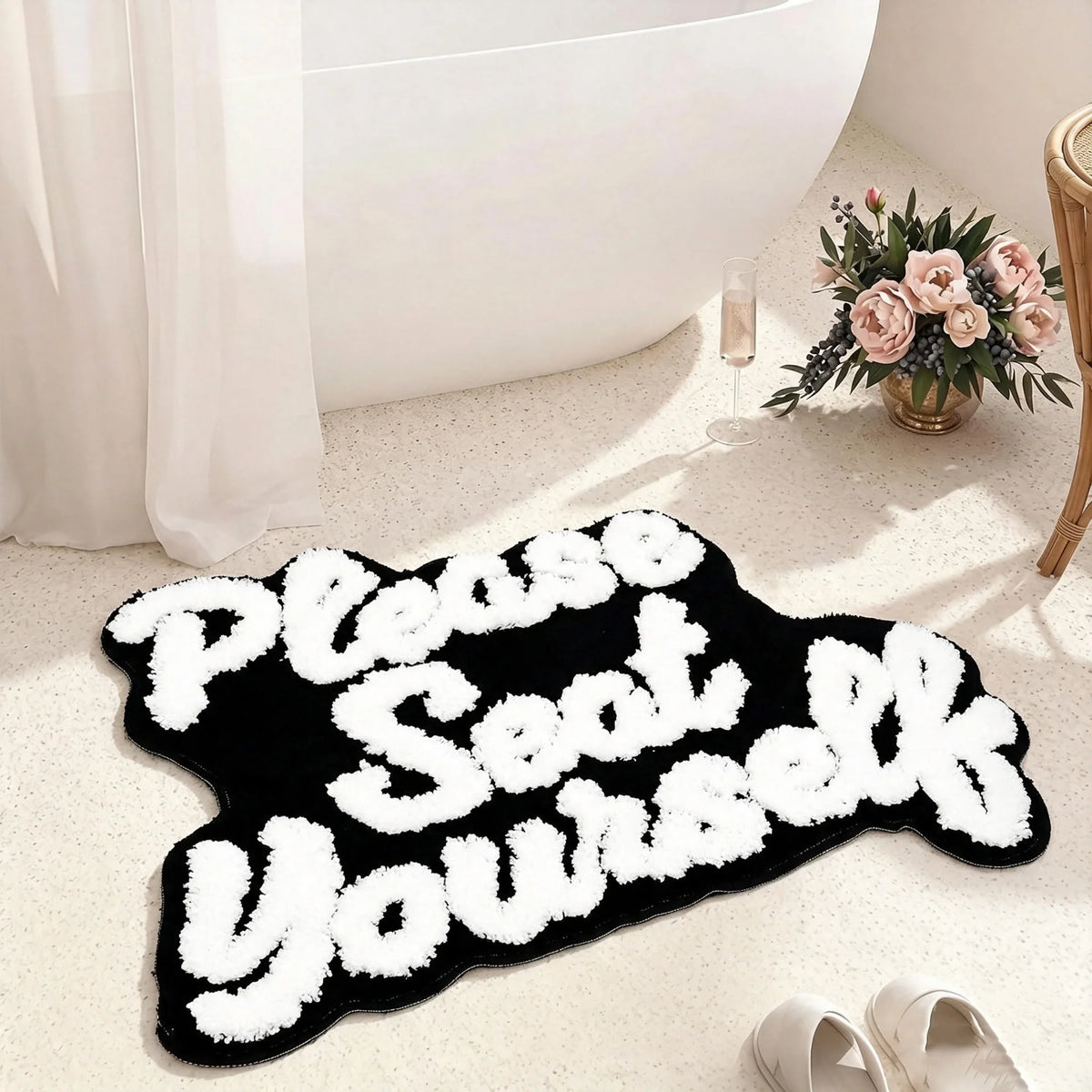 Bathroom Rug Plush Soft Texture Non-Slip Backing