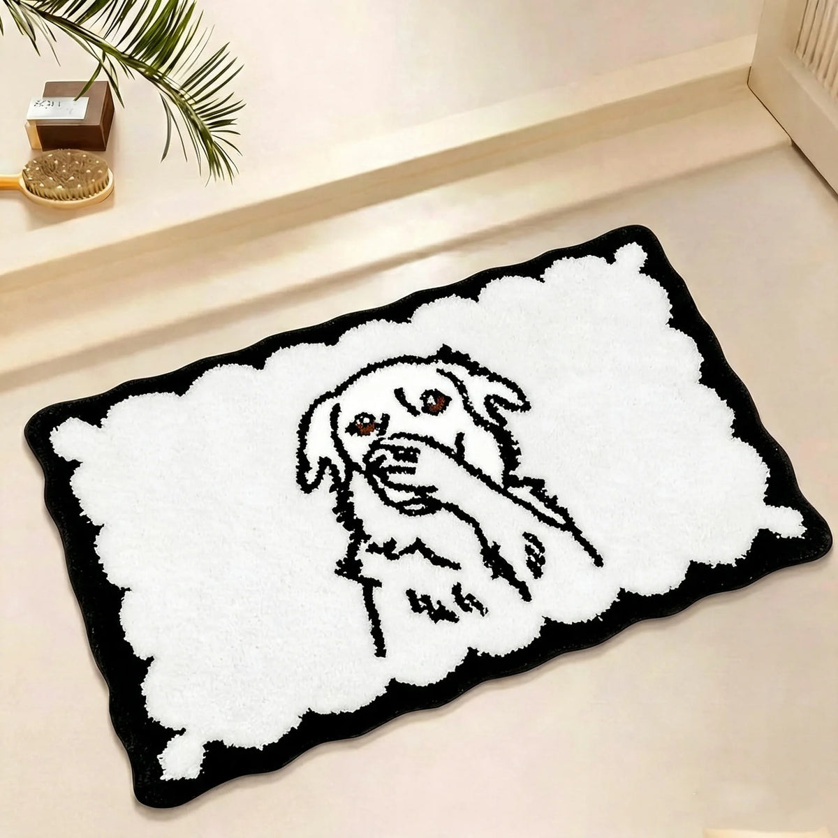 Bathroom Rug Plush Soft Texture Non-Slip Backing
