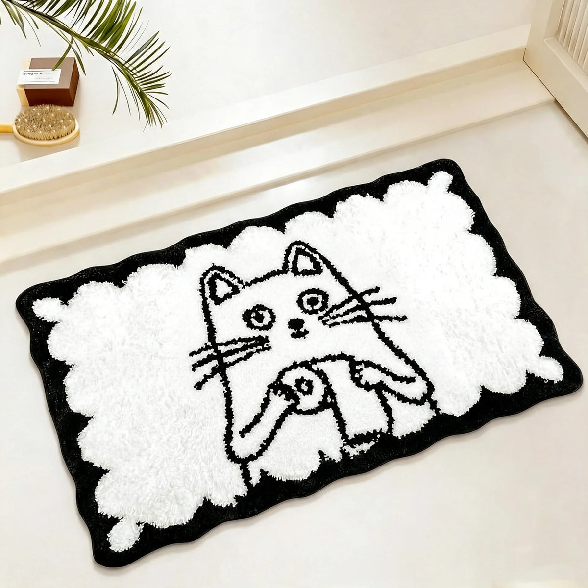 Bathroom Rug Plush Soft Texture Non-Slip Backing