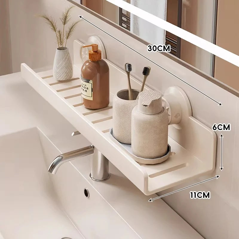 Bathroom Shelf Suction-Mounted Ventilated Drainage Base