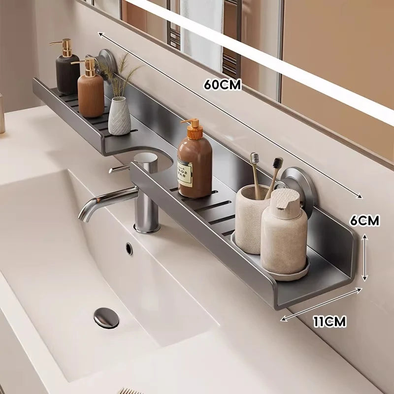 Bathroom Shelf Suction-Mounted Ventilated Drainage Base