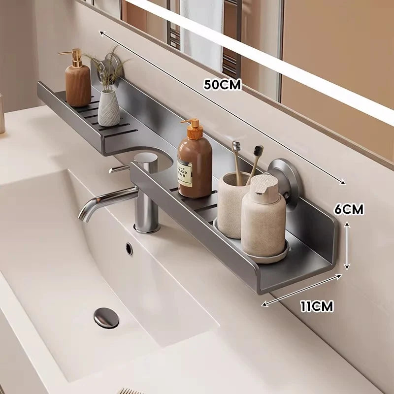 Bathroom Shelf Suction-Mounted Ventilated Drainage Base
