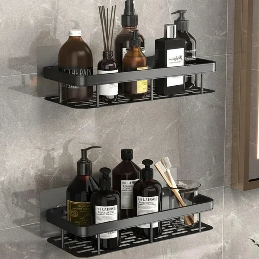 Bathroom Shower Shelf Stainless Steel No-Drill Adhesive Mount