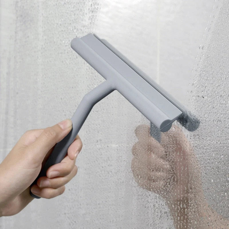 Bathroom Squeegee Wall-Mounted Silicone Blade Metal Construction