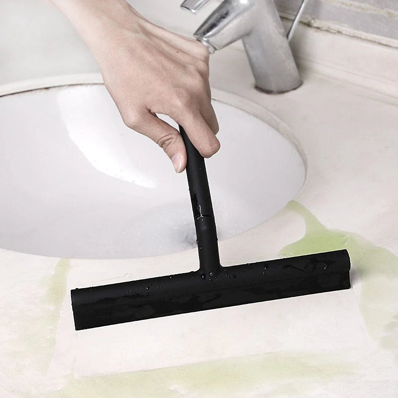 Bathroom Squeegee Wall-Mounted Silicone Blade Metal Construction