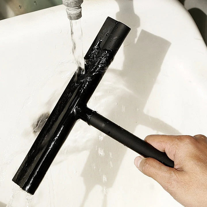 Bathroom Squeegee Wall-Mounted Silicone Blade Metal Construction