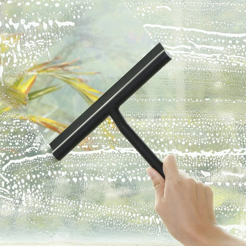 Bathroom Squeegee Wall-Mounted Silicone Blade Metal Construction