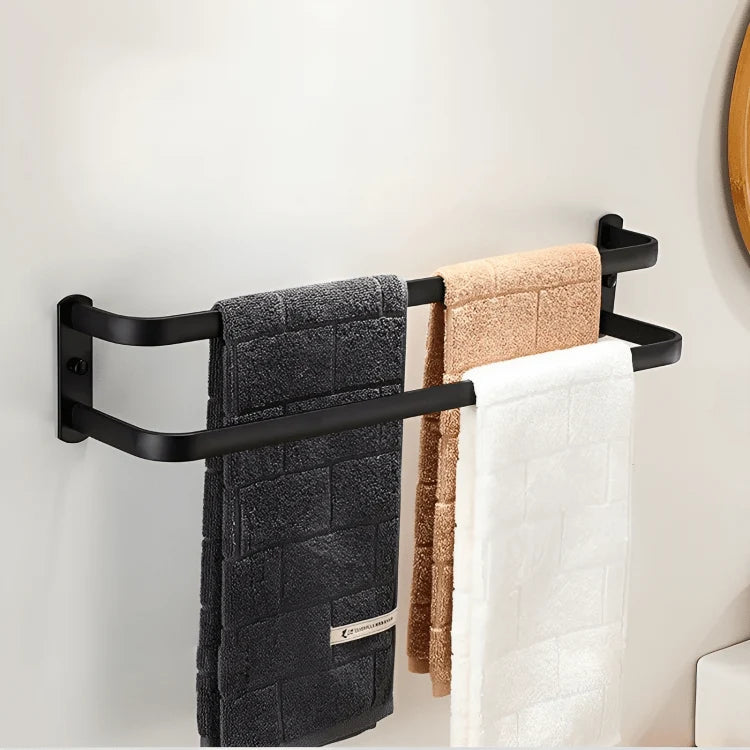 Bathroom Wall Rack Aluminum Space-Saving Towel Storage