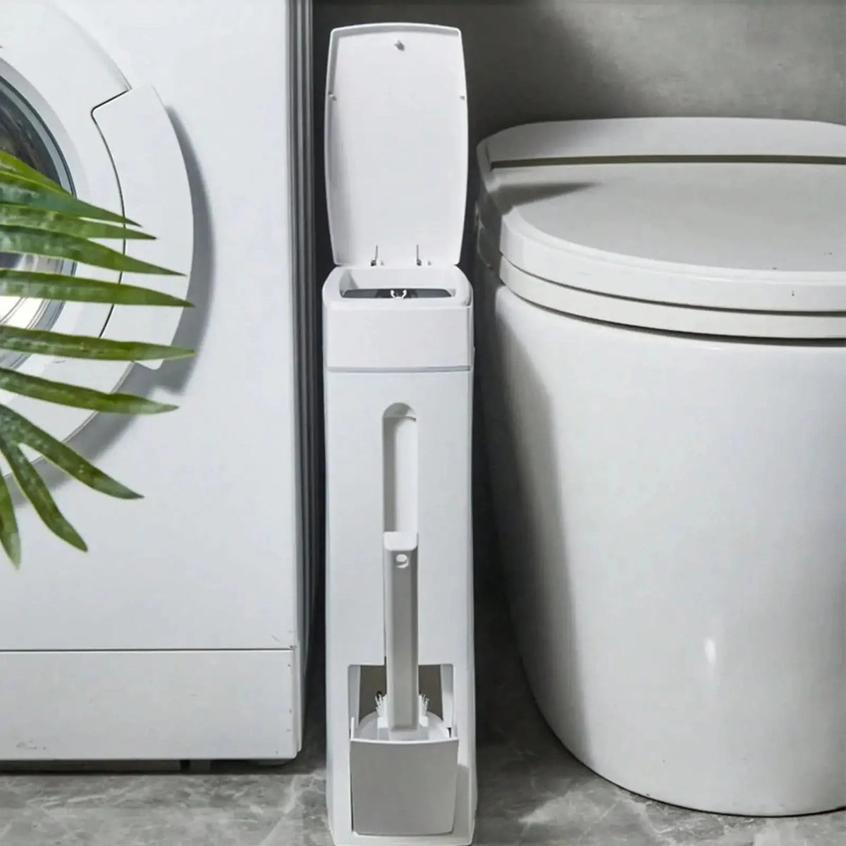 Bathroom Waste Bin & Toilet Brush Set Compact 4.5L