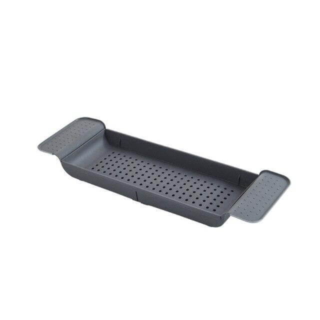Bathtub Caddy Extendable Double-Layer Draining Shelf