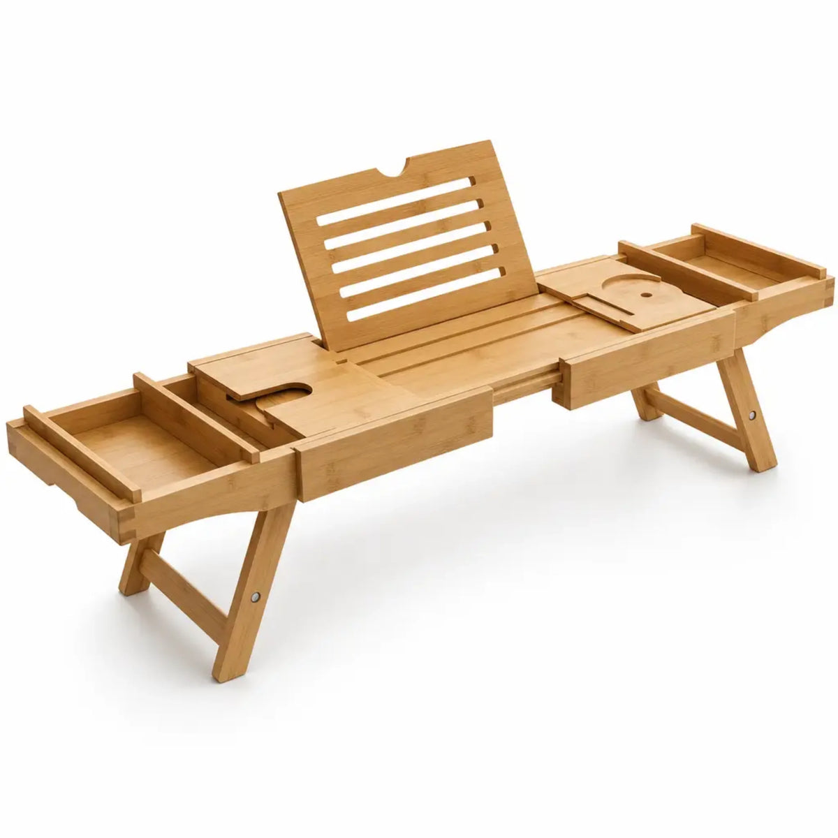Bathtub Tray Expandable Bamboo Tablet & Device Slots
