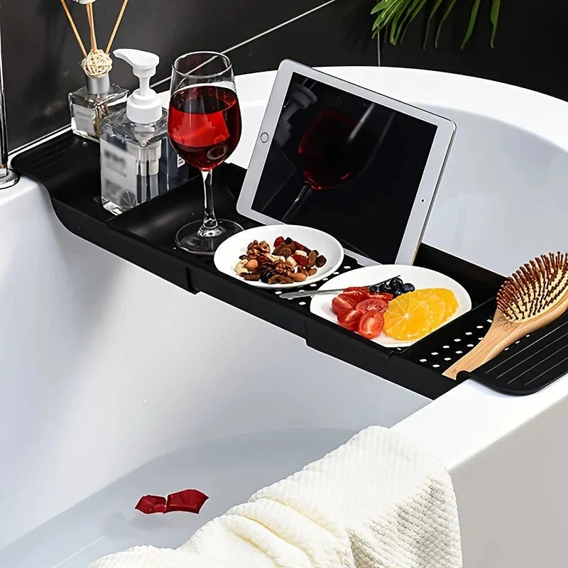 Bathtub Tray Extendable Foldable Non-Slip Surface