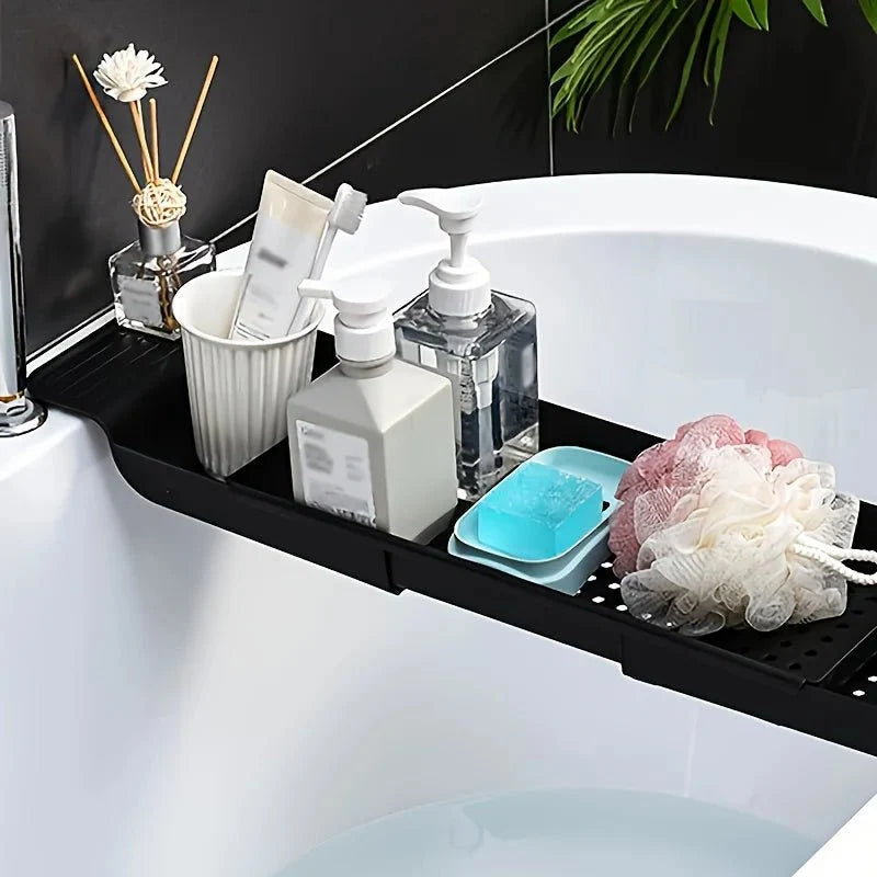 Bathtub Tray Extendable Foldable Non-Slip Surface