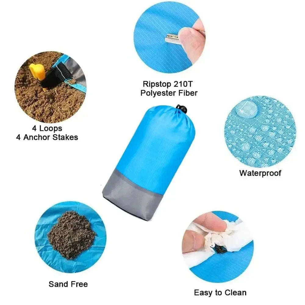 Beach Blanket Extra-Large Waterproof Portable
