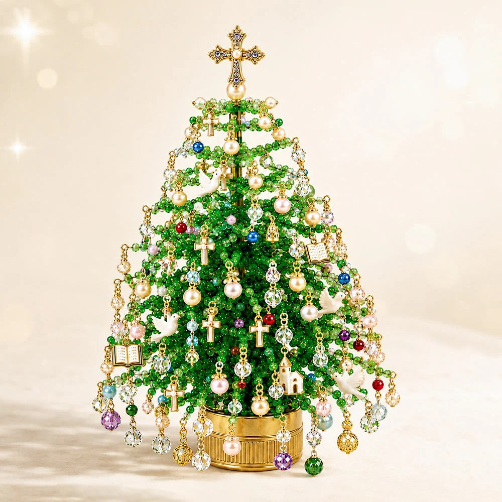 Beaded Tree Kit With Warm Light String