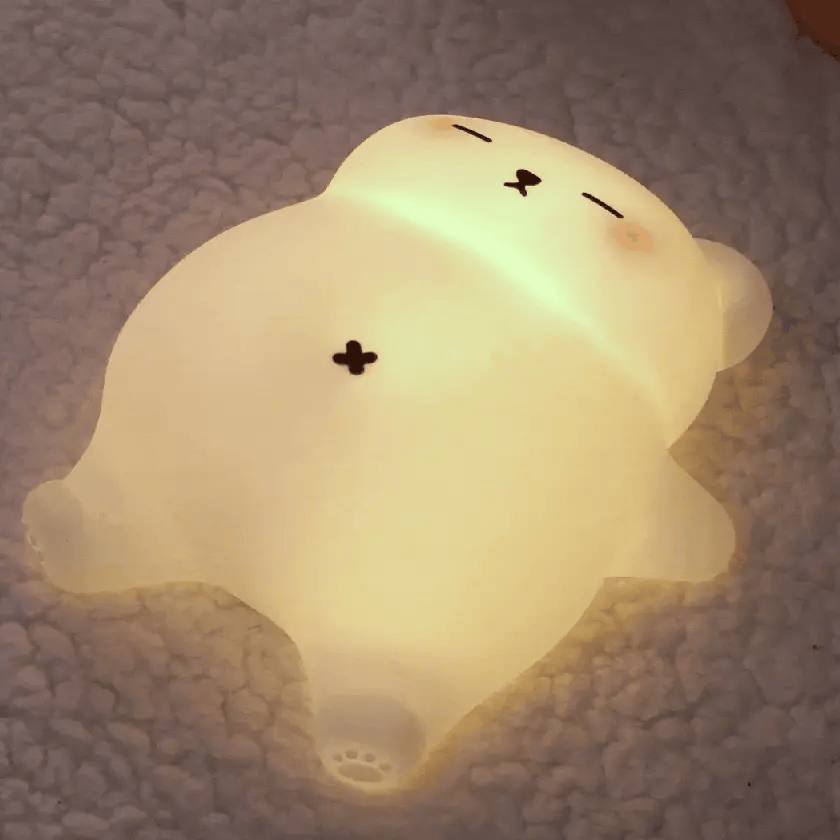 Bear Night Light Silicone LED With Snoring Sounds