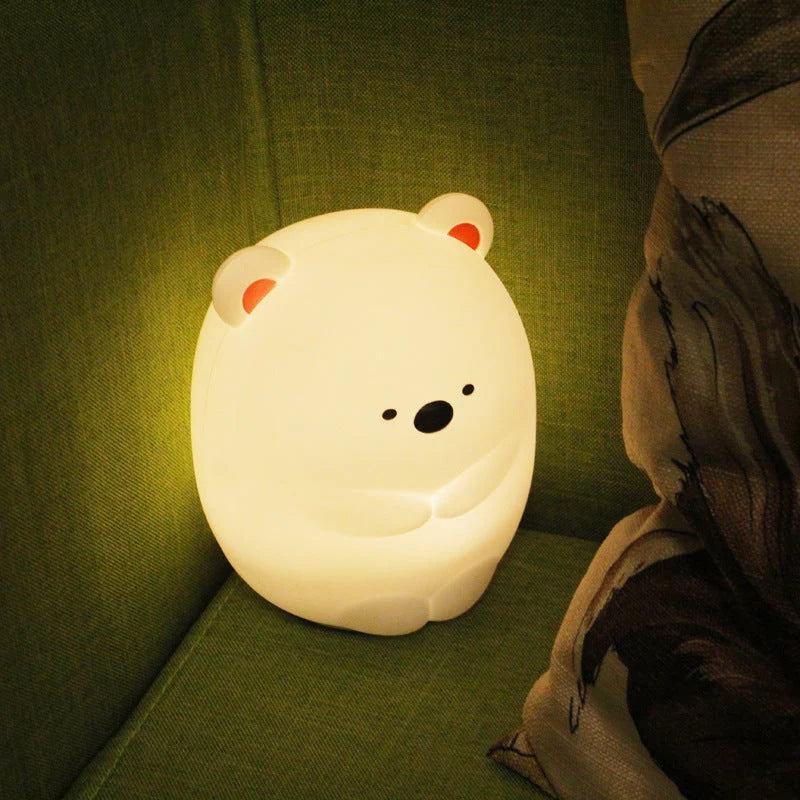 Bear Night Light Silicone LED With Snoring Sounds
