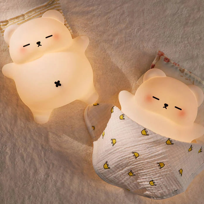 Bear Night Light Silicone LED With Snoring Sounds