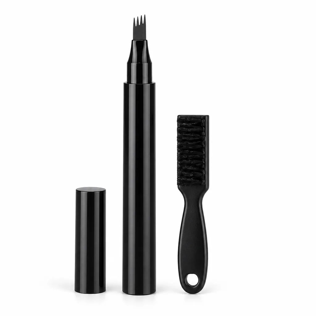 Beard & Mustache Filling Pen Micro-Fork Tip Waterproof Brush Included