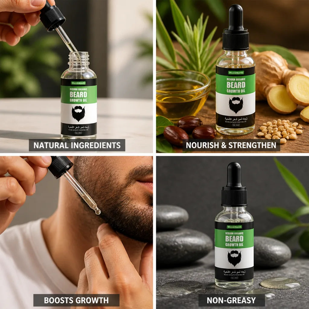Beard Oil Growth-Boosting Tea Tree & Vitamin E Non-Greasy